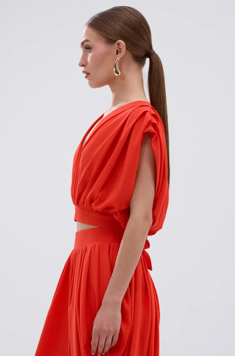 READY TO DANCE SLINKY VNECK BLOUSE