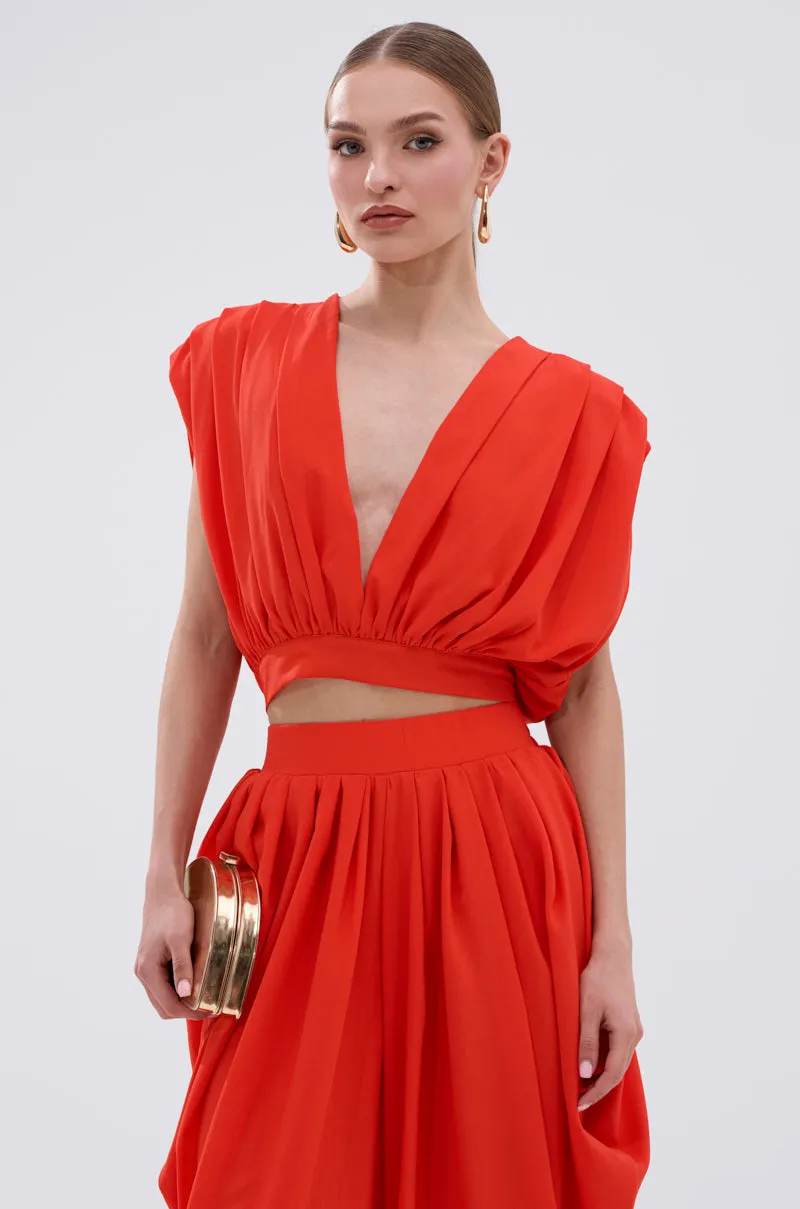 READY TO DANCE SLINKY VNECK BLOUSE