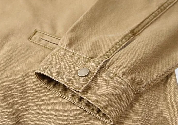 Relaxed-fit Trucker Jacket with Band Neckline
