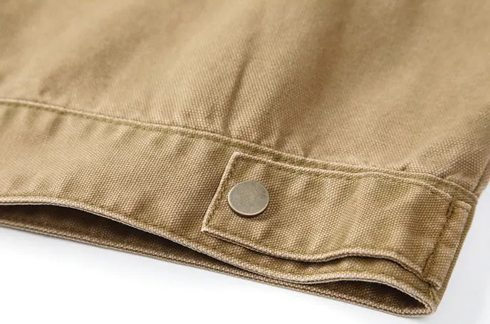 Relaxed-fit Trucker Jacket with Band Neckline
