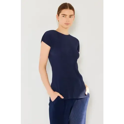 Rib Pleated Top