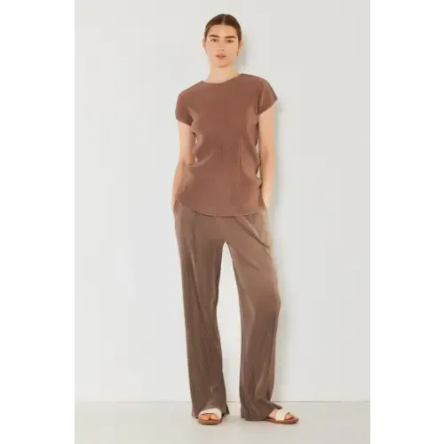 Rib Pleated Top