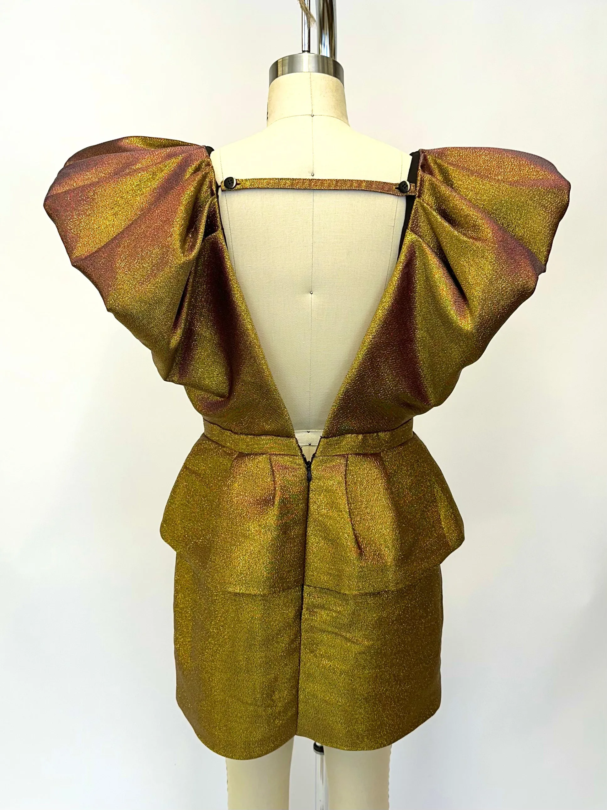 Ronny Kobo Calin Lamé Dress
