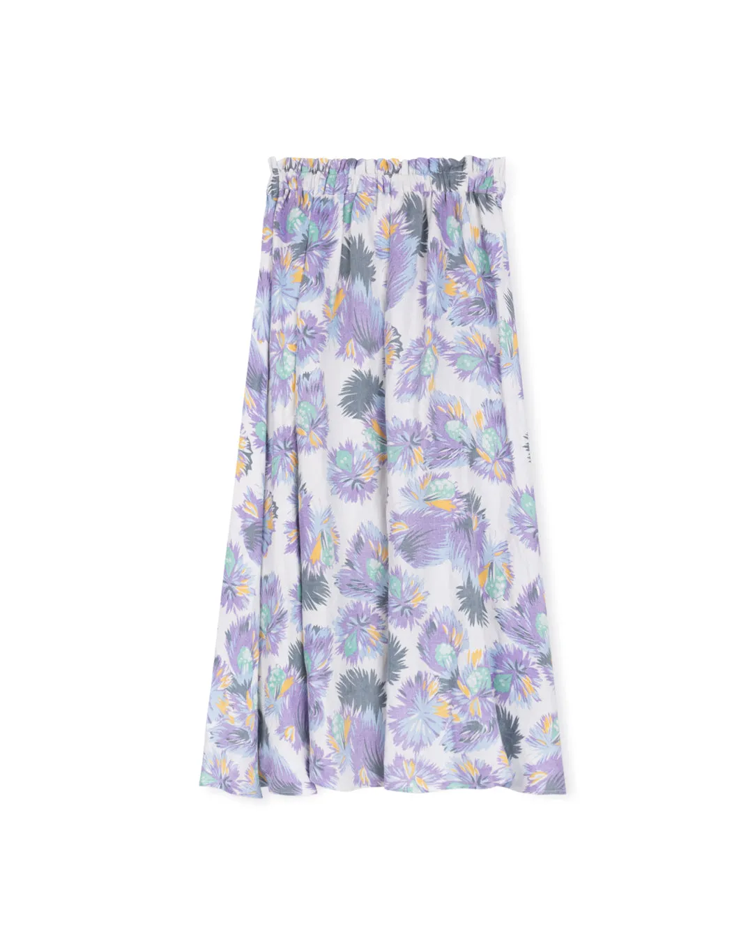 Rope Tie Waisted Printed Midi Skirt