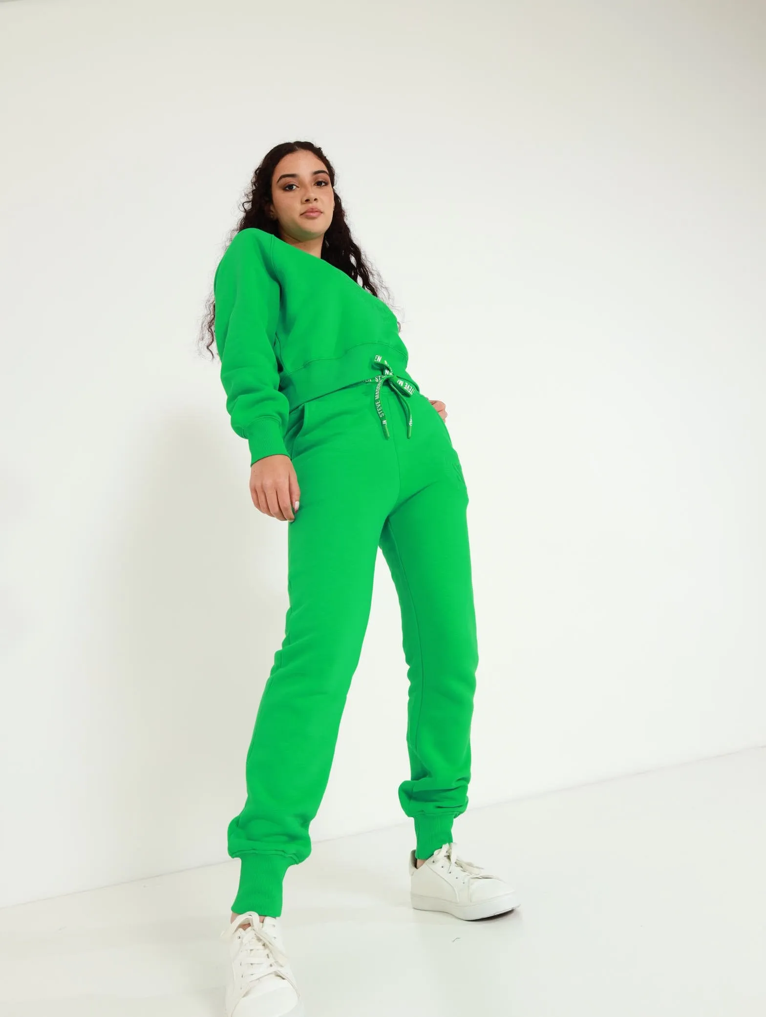 Rosie Oversized Crew Raglan Top - Green