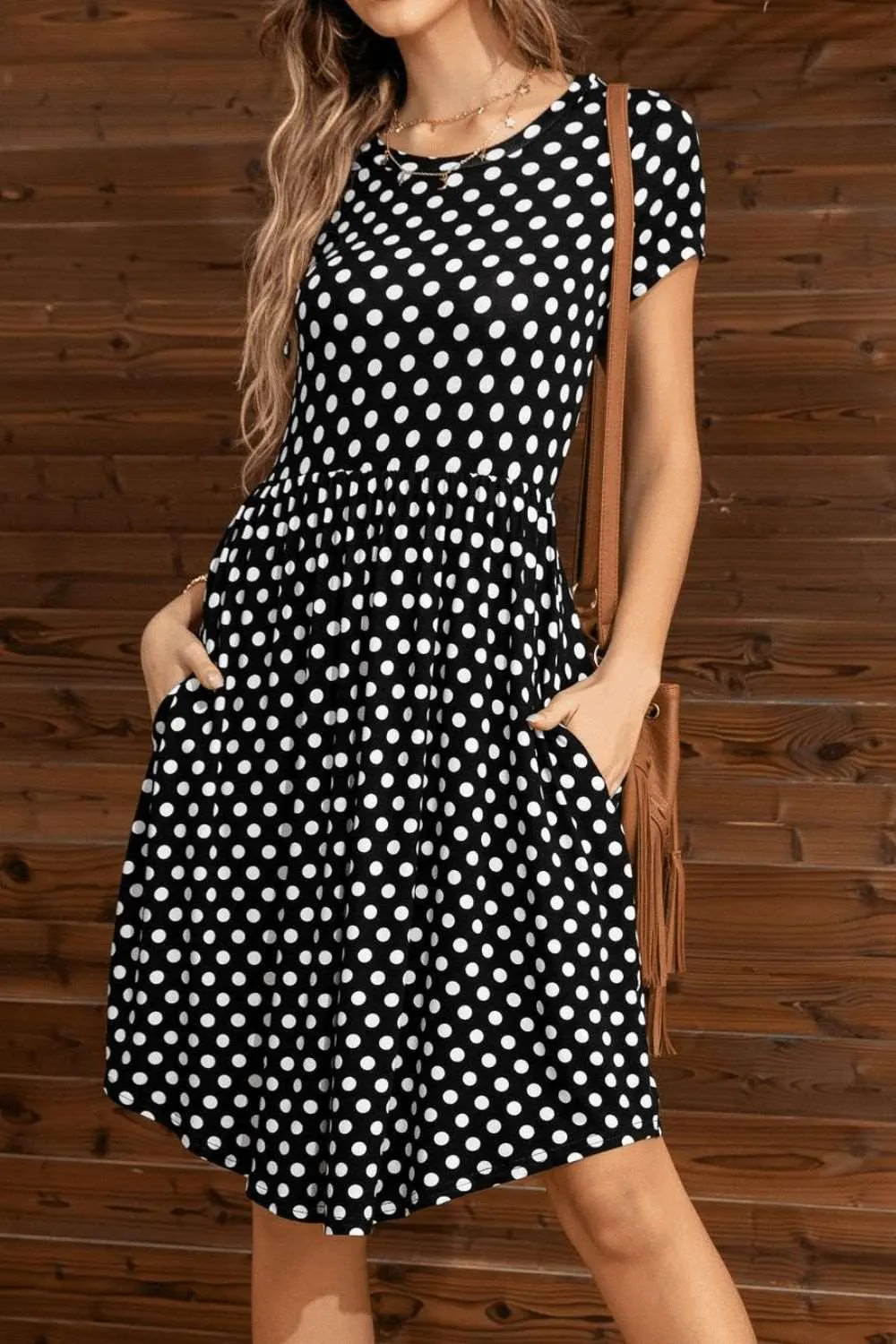 Round Neck Short Sleeve Dress