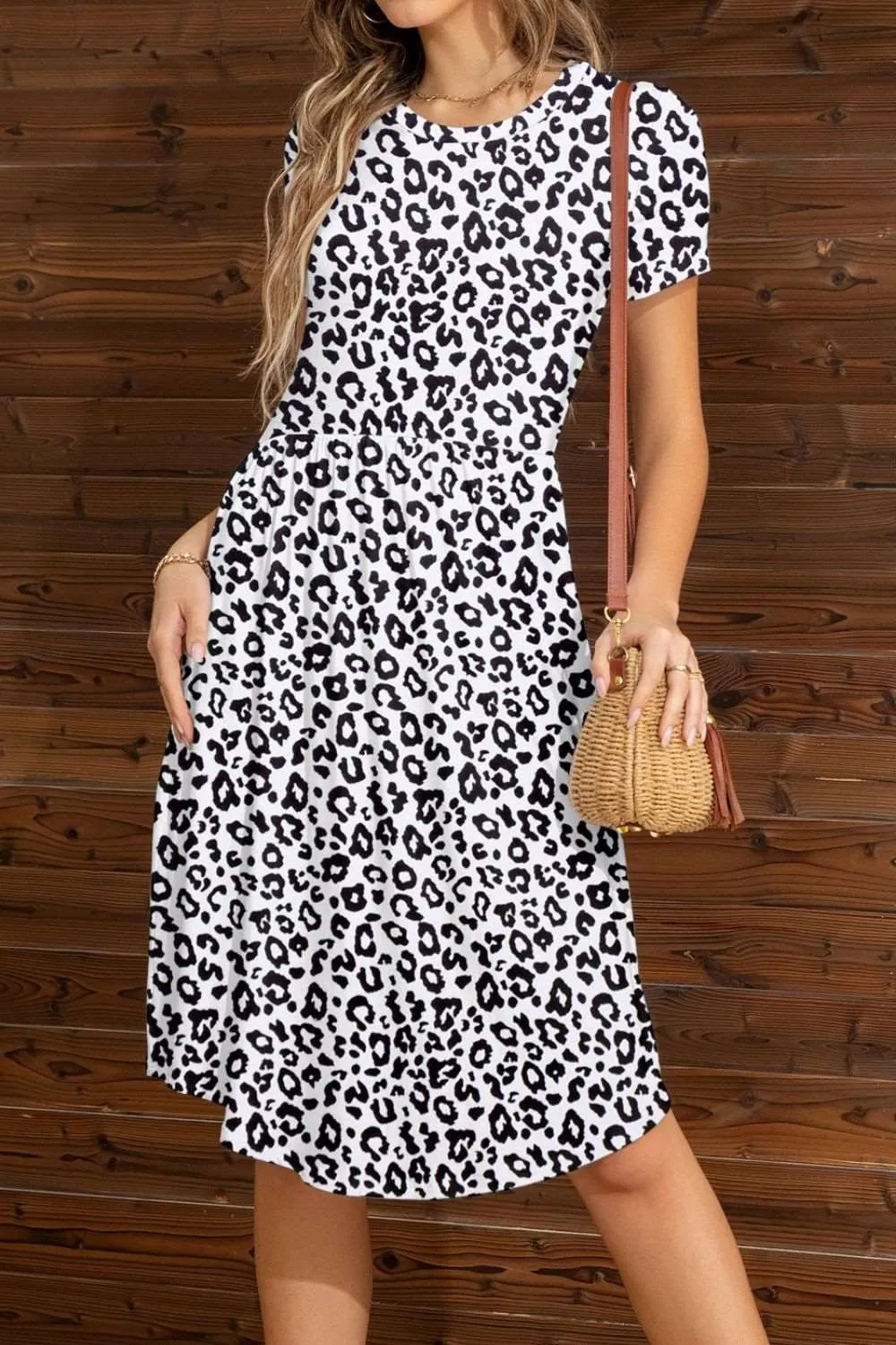Round Neck Short Sleeve Dress