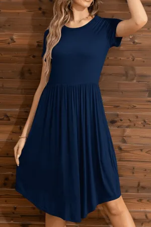 Round Neck Short Sleeve Dress