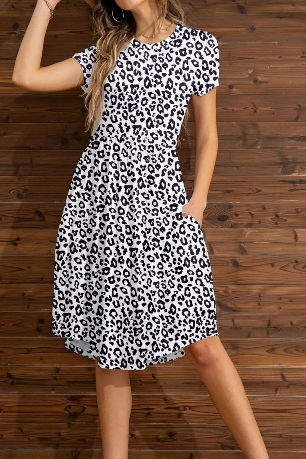 Round Neck Short Sleeve Dress