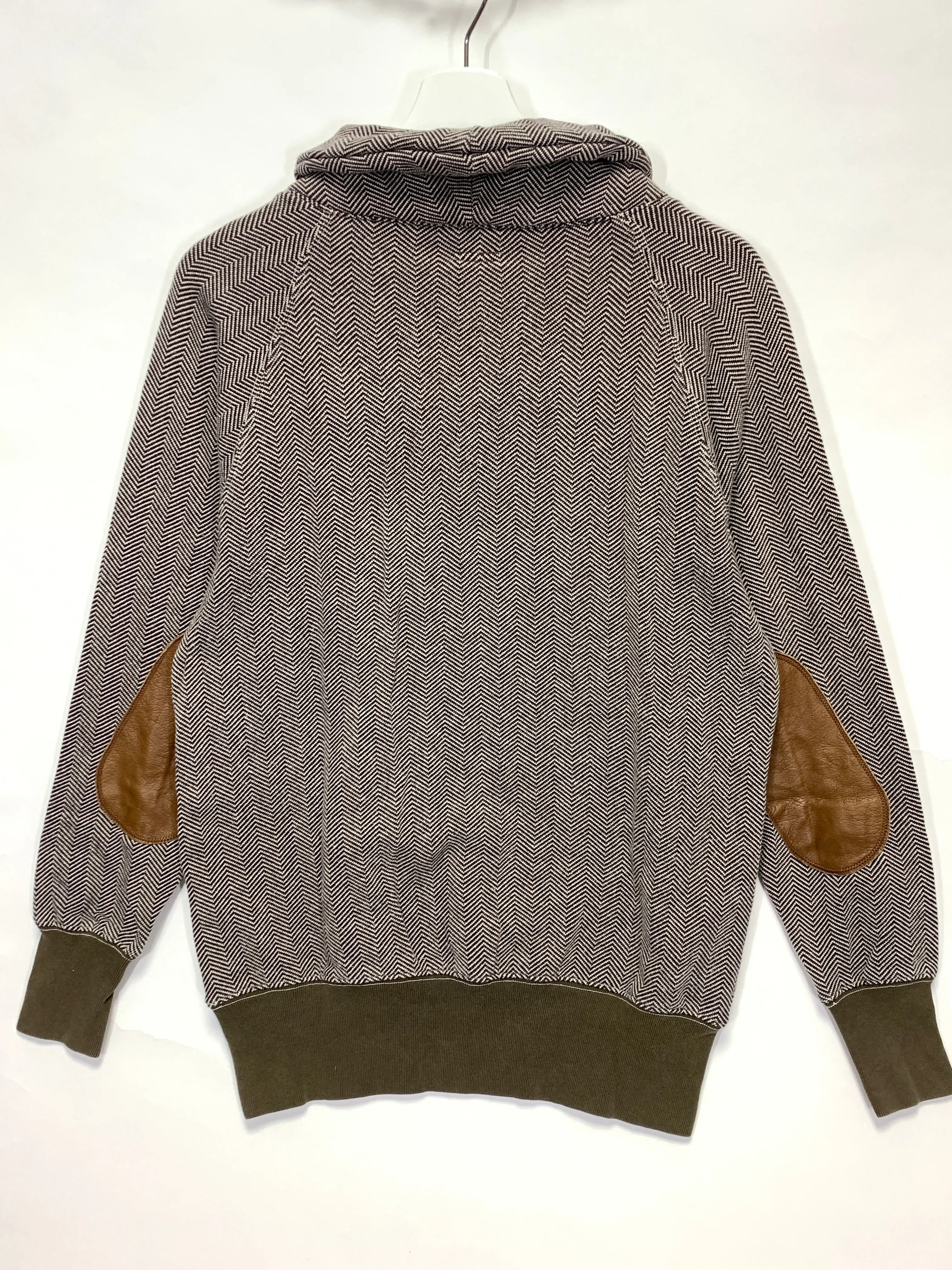 [S] Kapital Shawl Collar Herringbone Pullover Sweatshirt