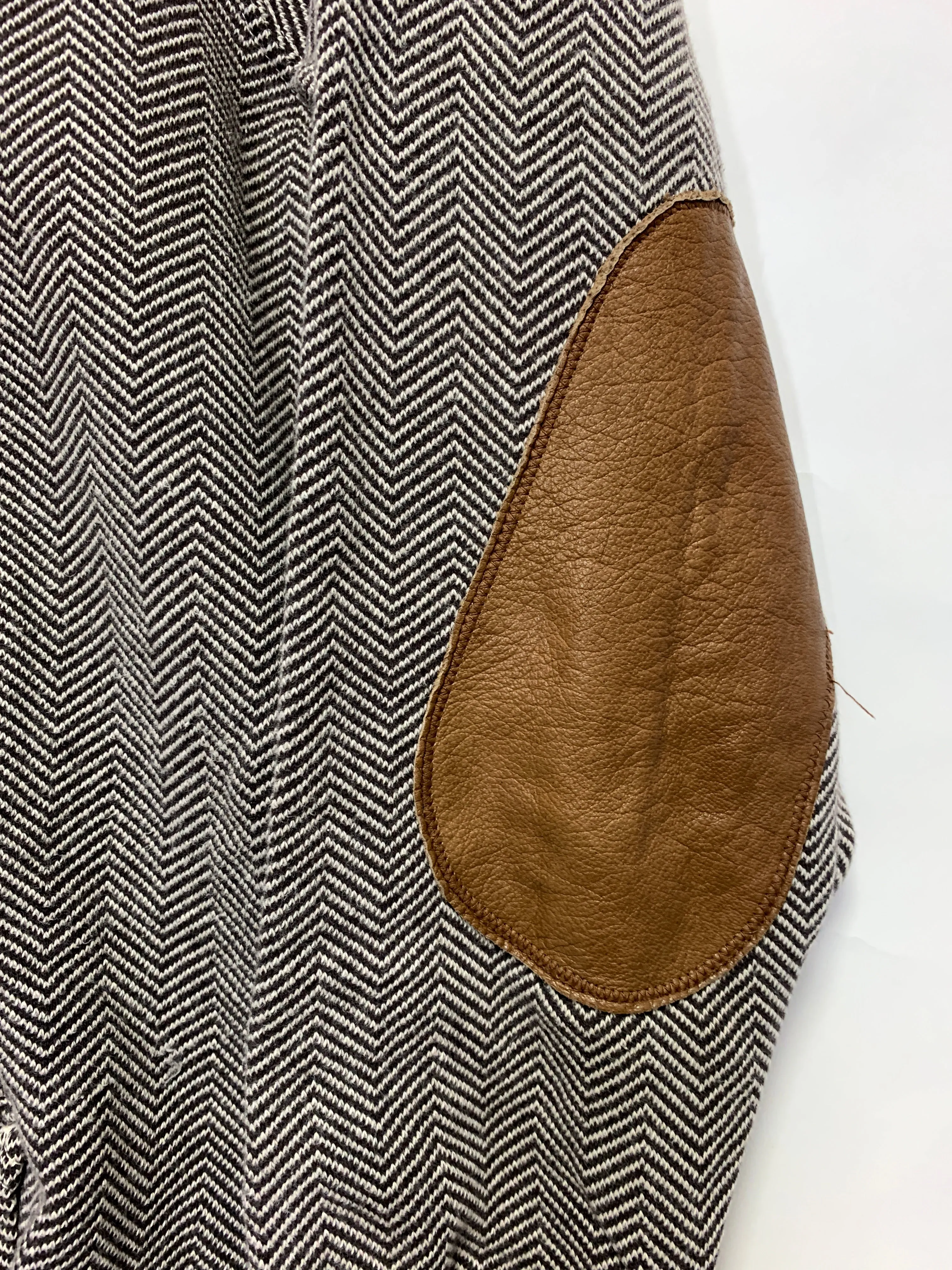 [S] Kapital Shawl Collar Herringbone Pullover Sweatshirt