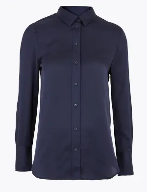 Satin Long Sleeve Shirt