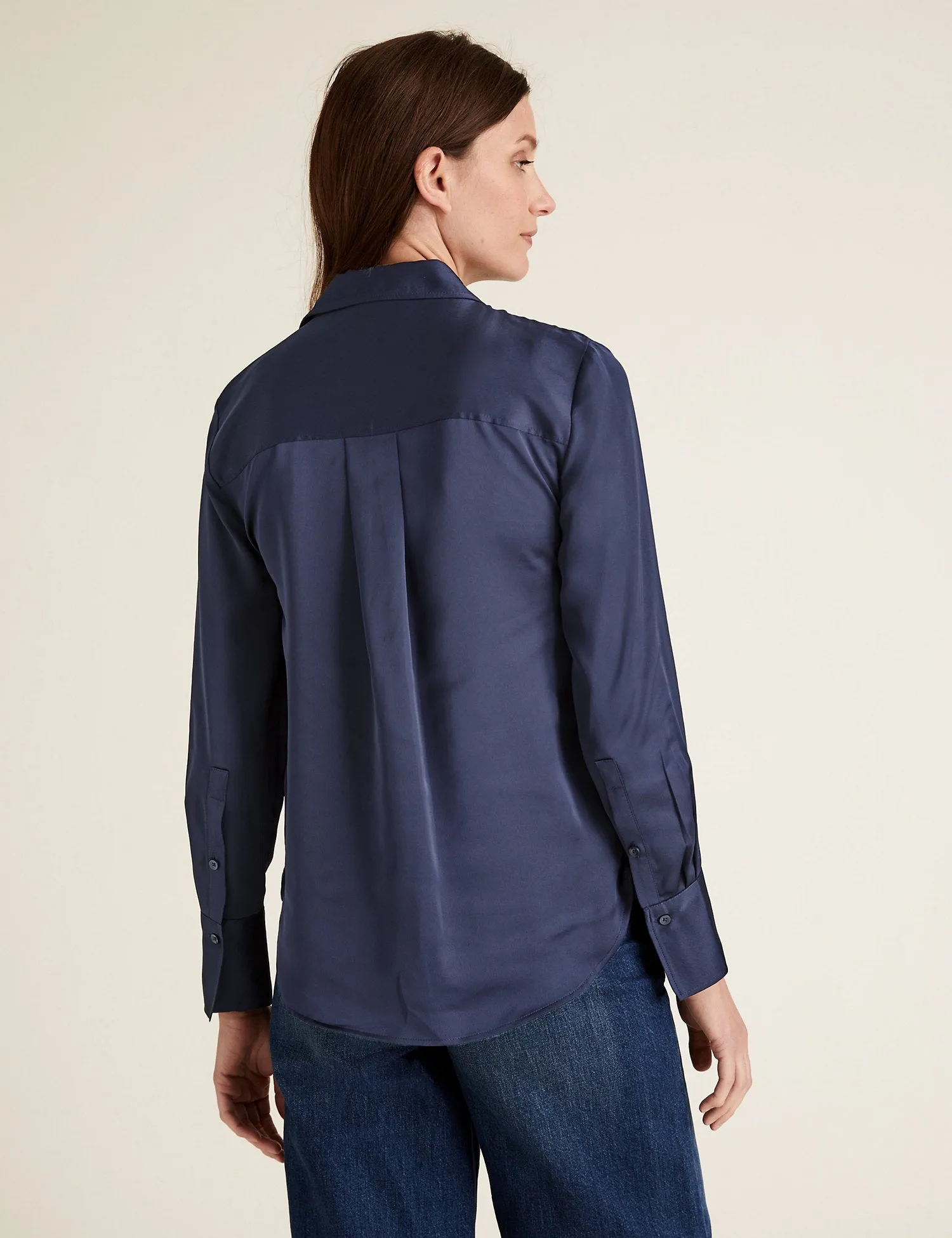 Satin Long Sleeve Shirt