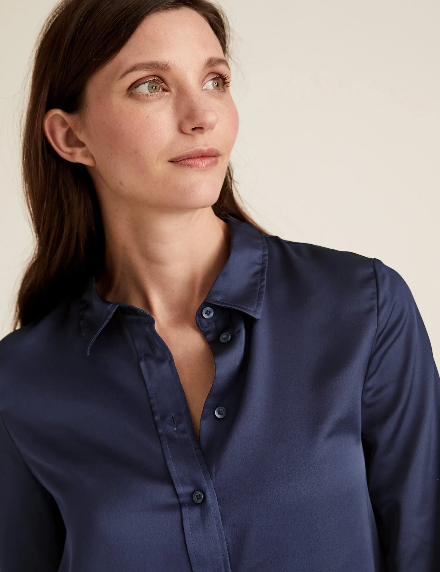 Satin Long Sleeve Shirt