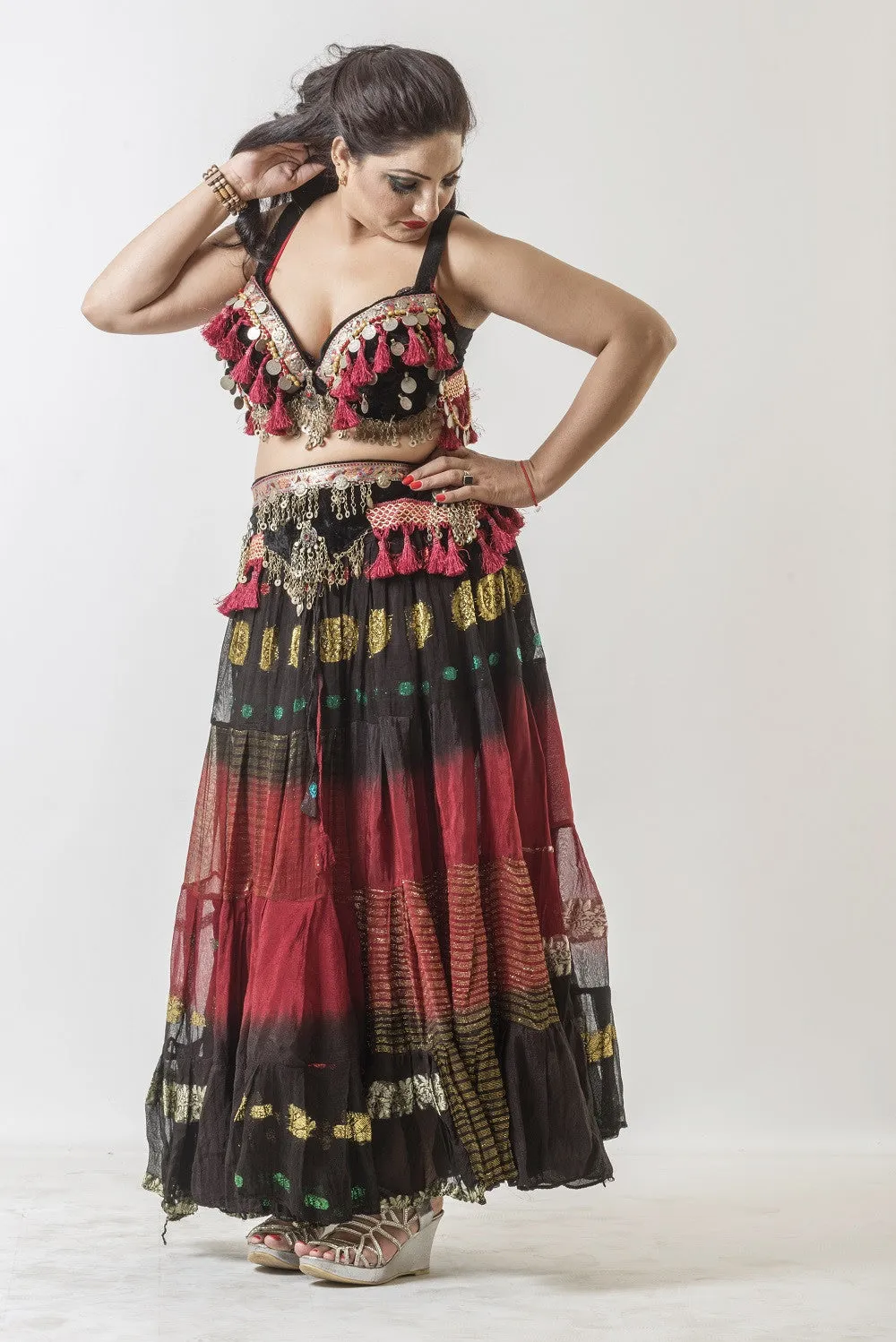Senoritas skirt black/red/black WLS