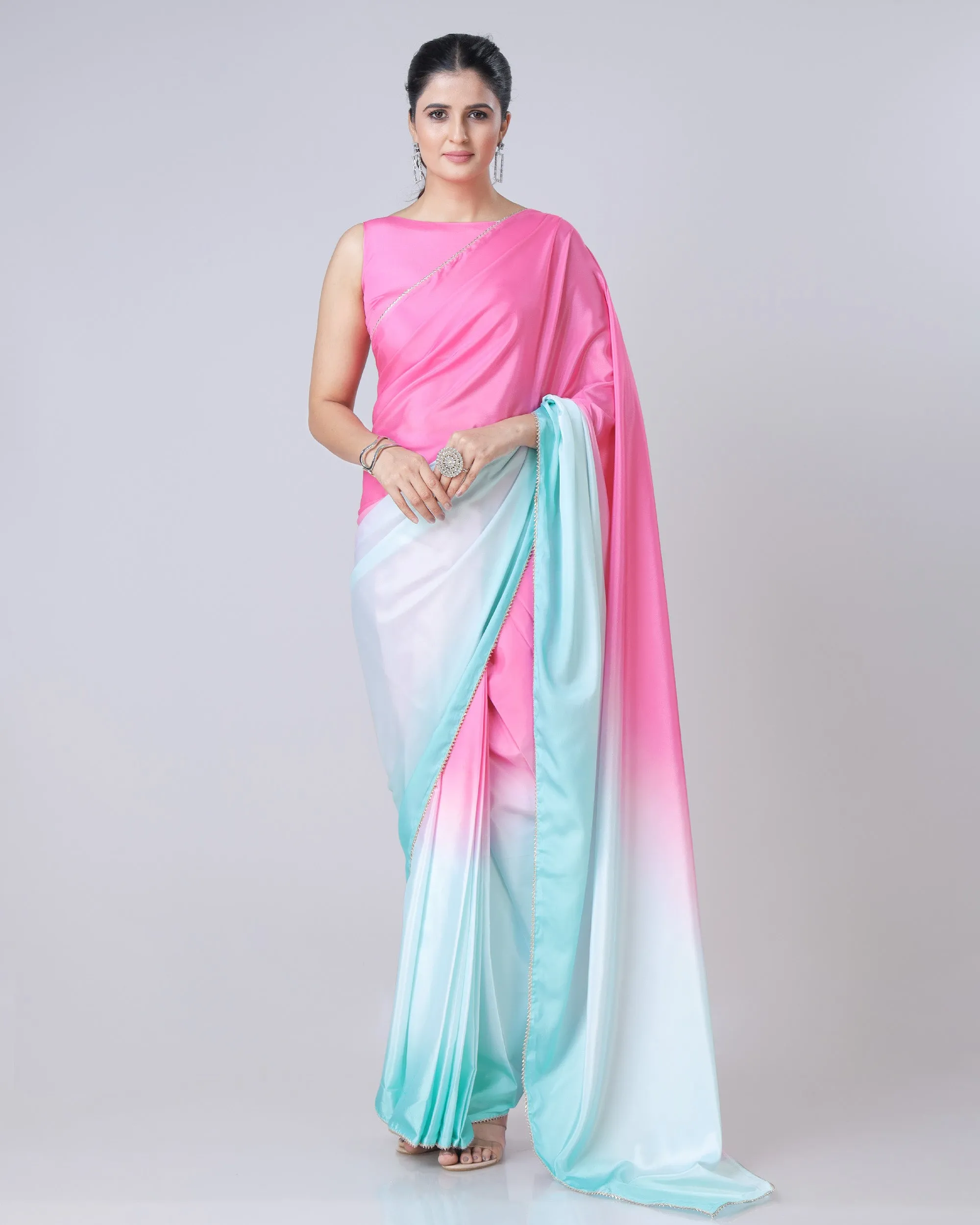 Shine Bright: Ombre Silk Saree In Stunning Colors
