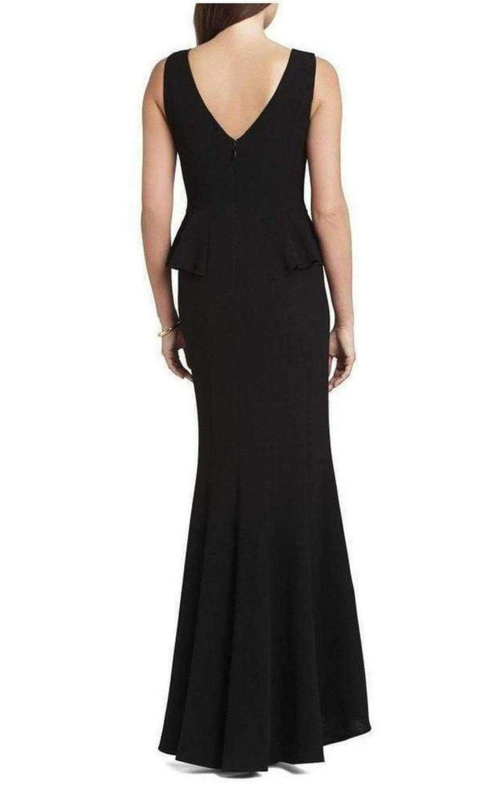 Silvia Sleeveless Peplum Long Dress