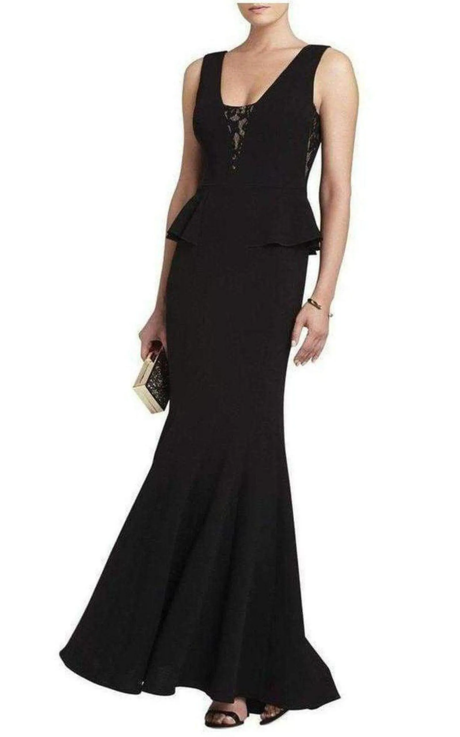 Silvia Sleeveless Peplum Long Dress