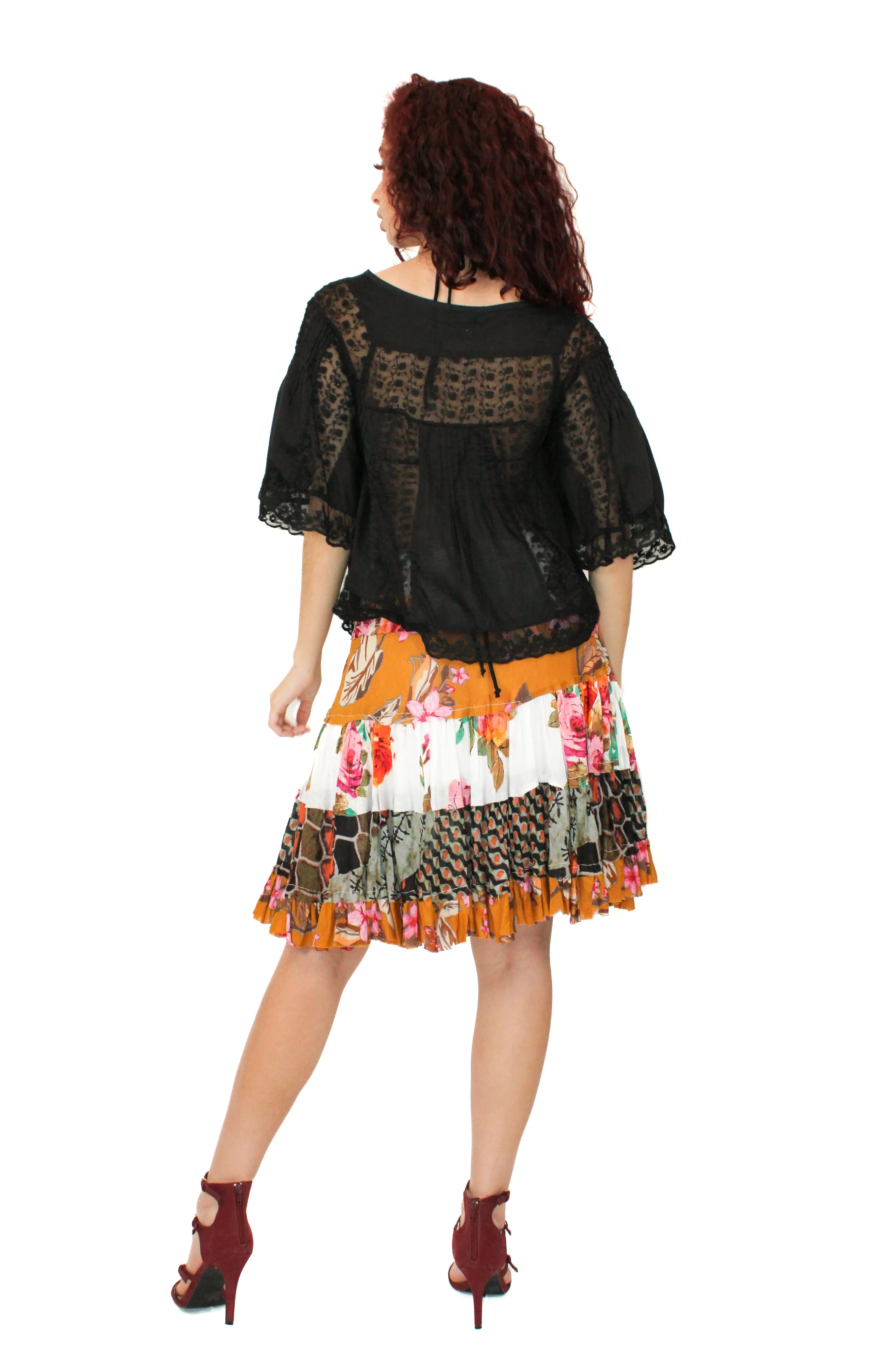 SK-9017M Skirt in Mustard Mix