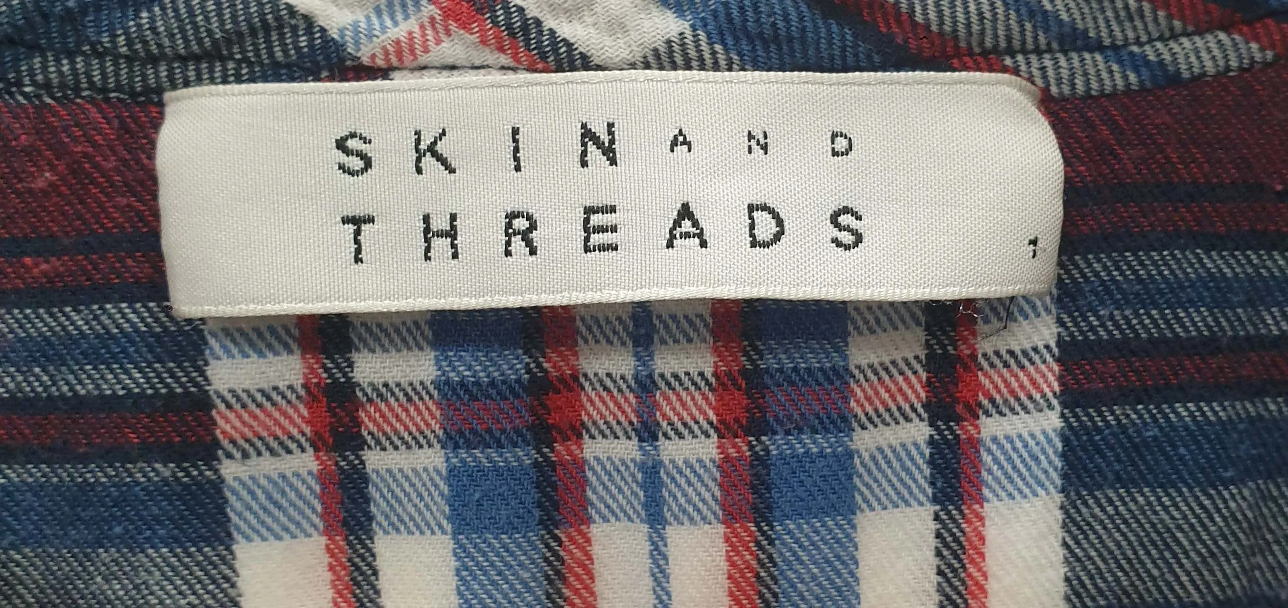 Skin & Threads plaid cotton shirt size 1