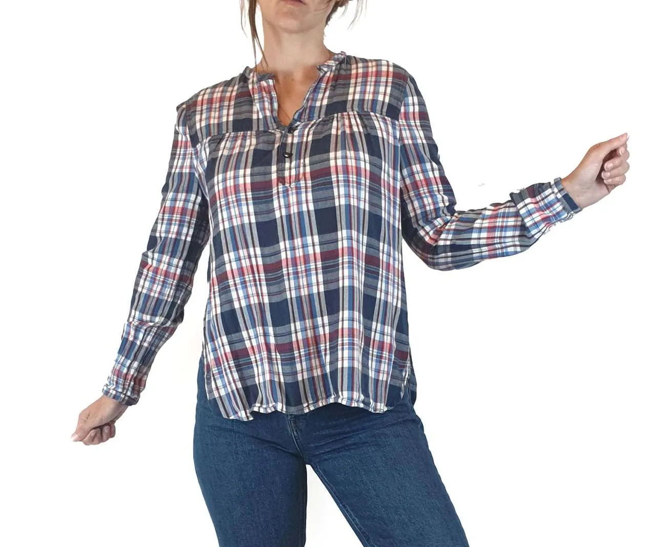 Skin & Threads plaid cotton shirt size 1