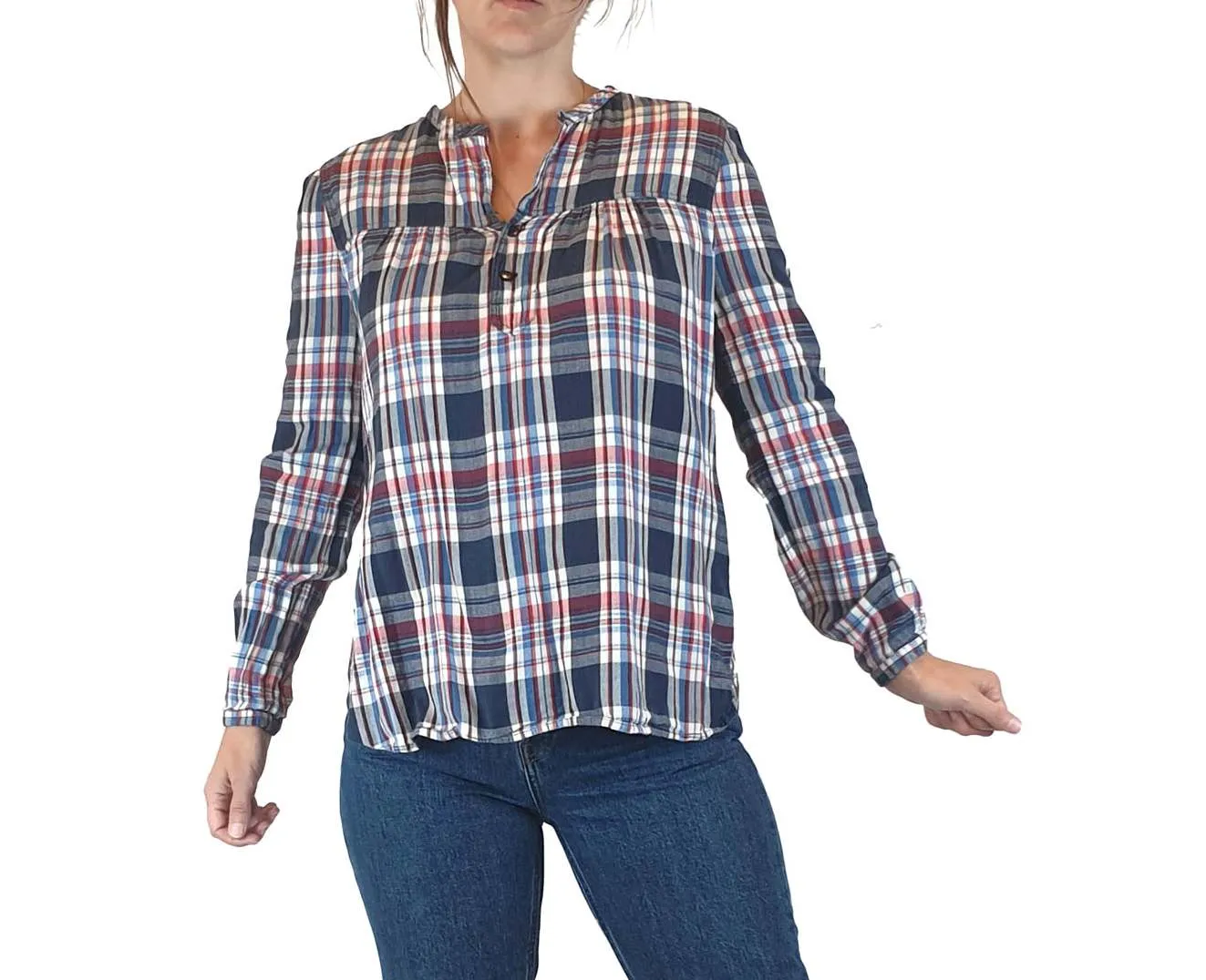 Skin & Threads plaid cotton shirt size 1