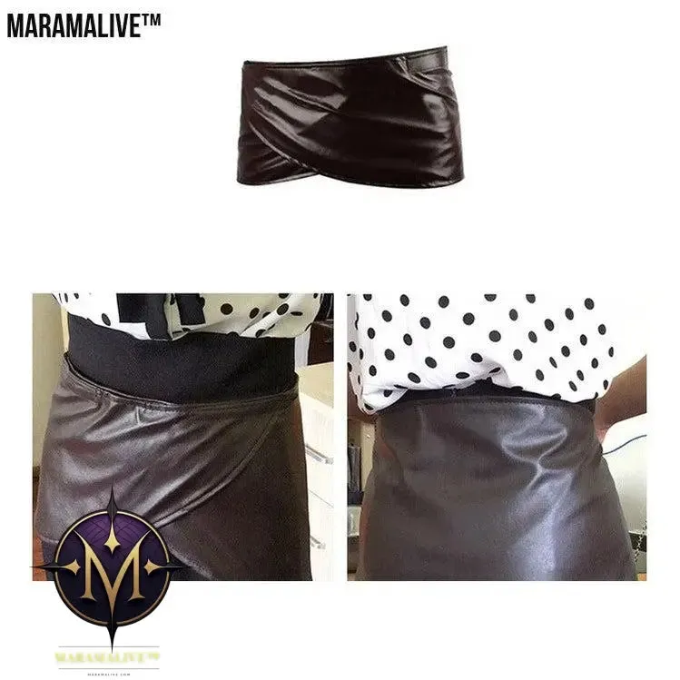 Small Leather Skirt Cosplay! Petite Pleather Roleplay Fun