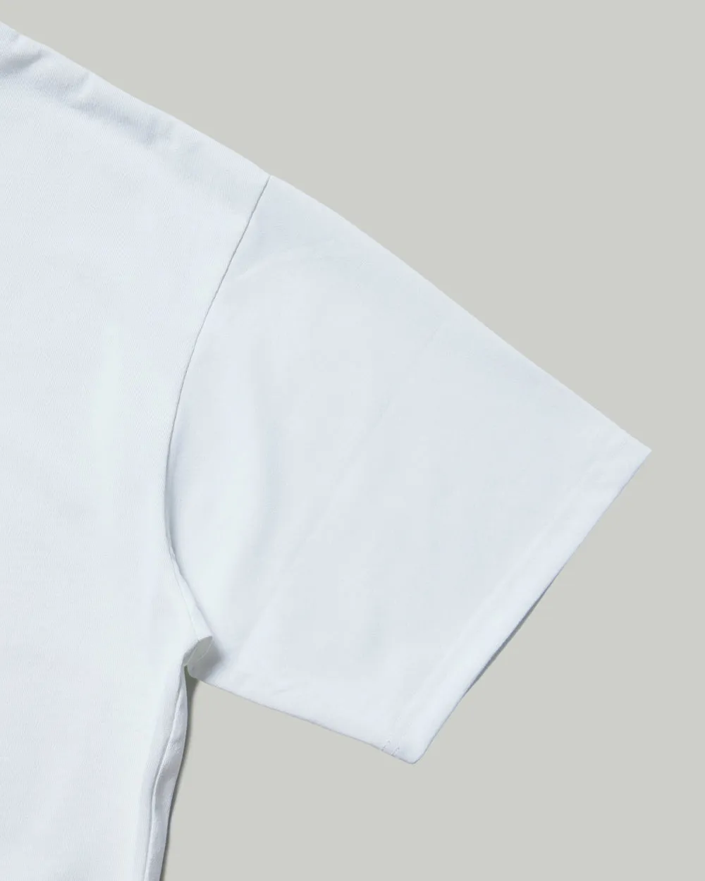 S/S Mock Neck Tee - Poly Jersey - White