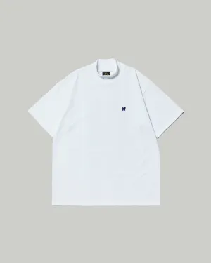 S/S Mock Neck Tee - Poly Jersey - White