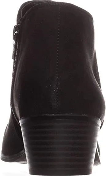 Style & Co. Womens Wileyy Fabric Almond Toe Ankle Fashion, Black, Size 5.0