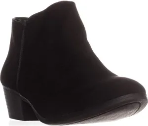 Style & Co. Womens Wileyy Fabric Almond Toe Ankle Fashion, Black, Size 5.0