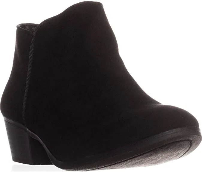 Style & Co. Womens Wileyy Fabric Almond Toe Ankle Fashion, Black, Size 5.0