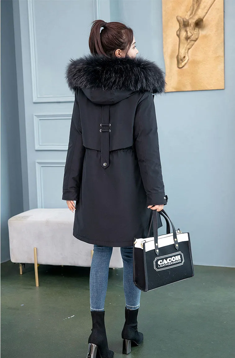 Stylish and Easy-to-Clean Solid Parka for Women