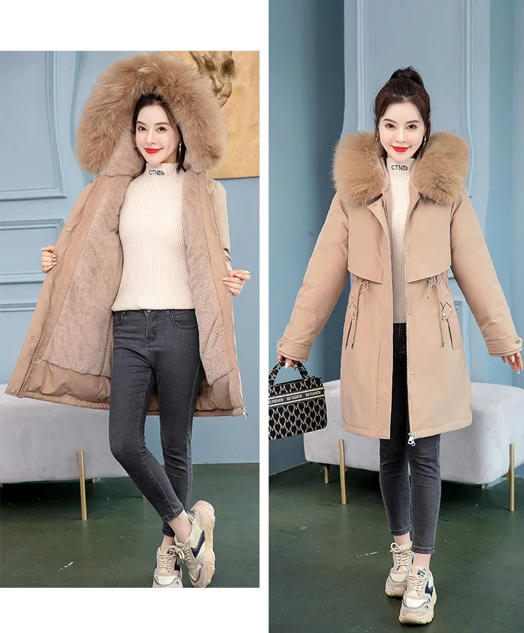 Stylish and Easy-to-Clean Solid Parka for Women