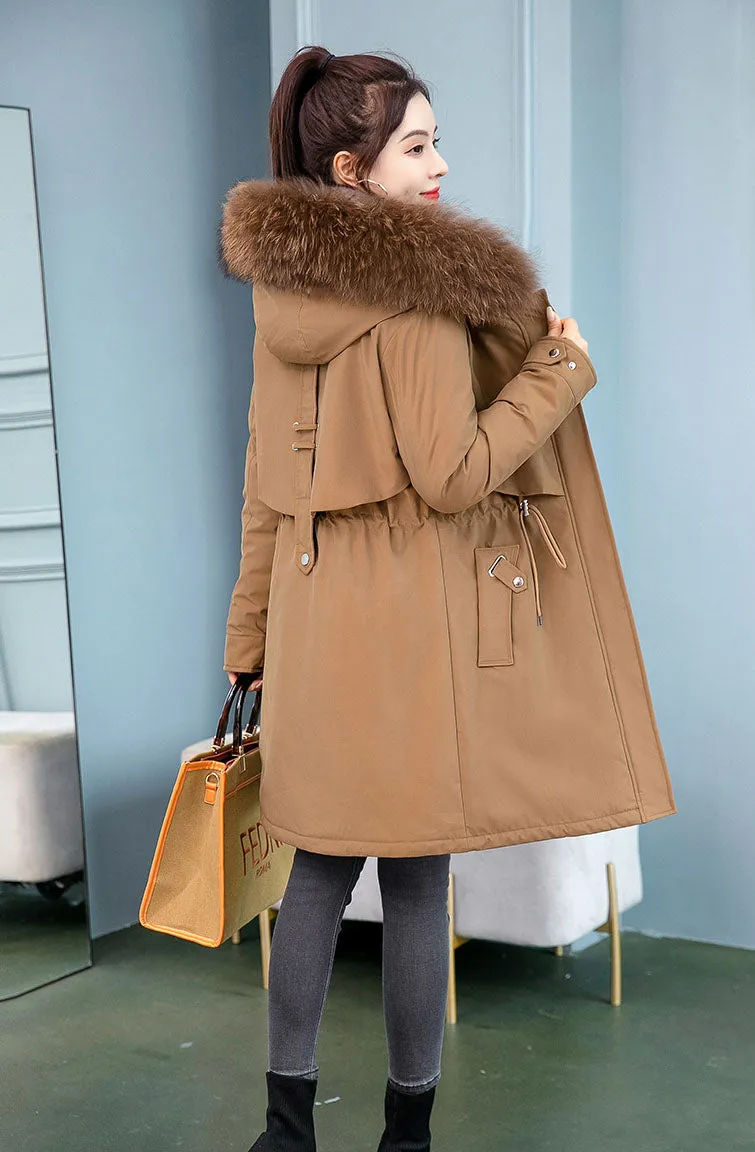 Stylish and Easy-to-Clean Solid Parka for Women