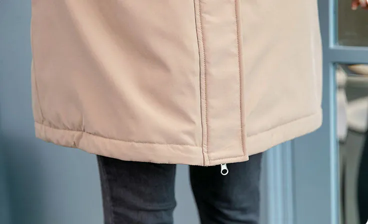 Stylish and Easy-to-Clean Solid Parka for Women