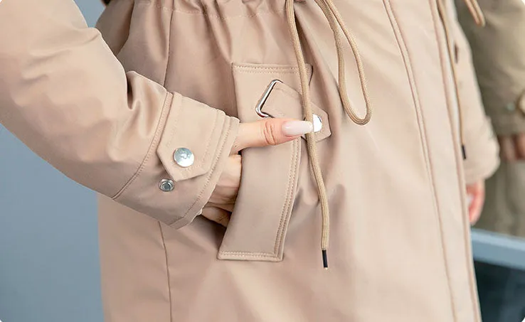 Stylish and Easy-to-Clean Solid Parka for Women