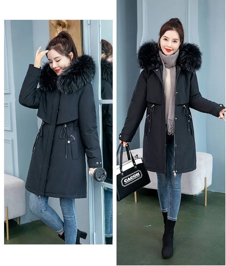Stylish and Easy-to-Clean Solid Parka for Women