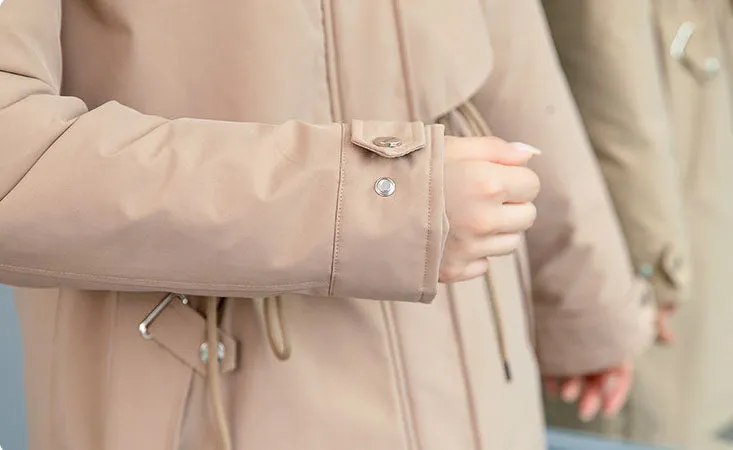 Stylish and Easy-to-Clean Solid Parka for Women