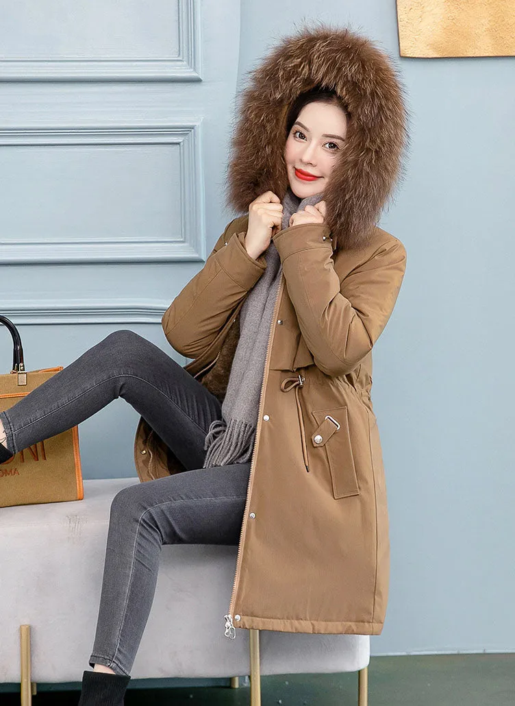 Stylish and Easy-to-Clean Solid Parka for Women