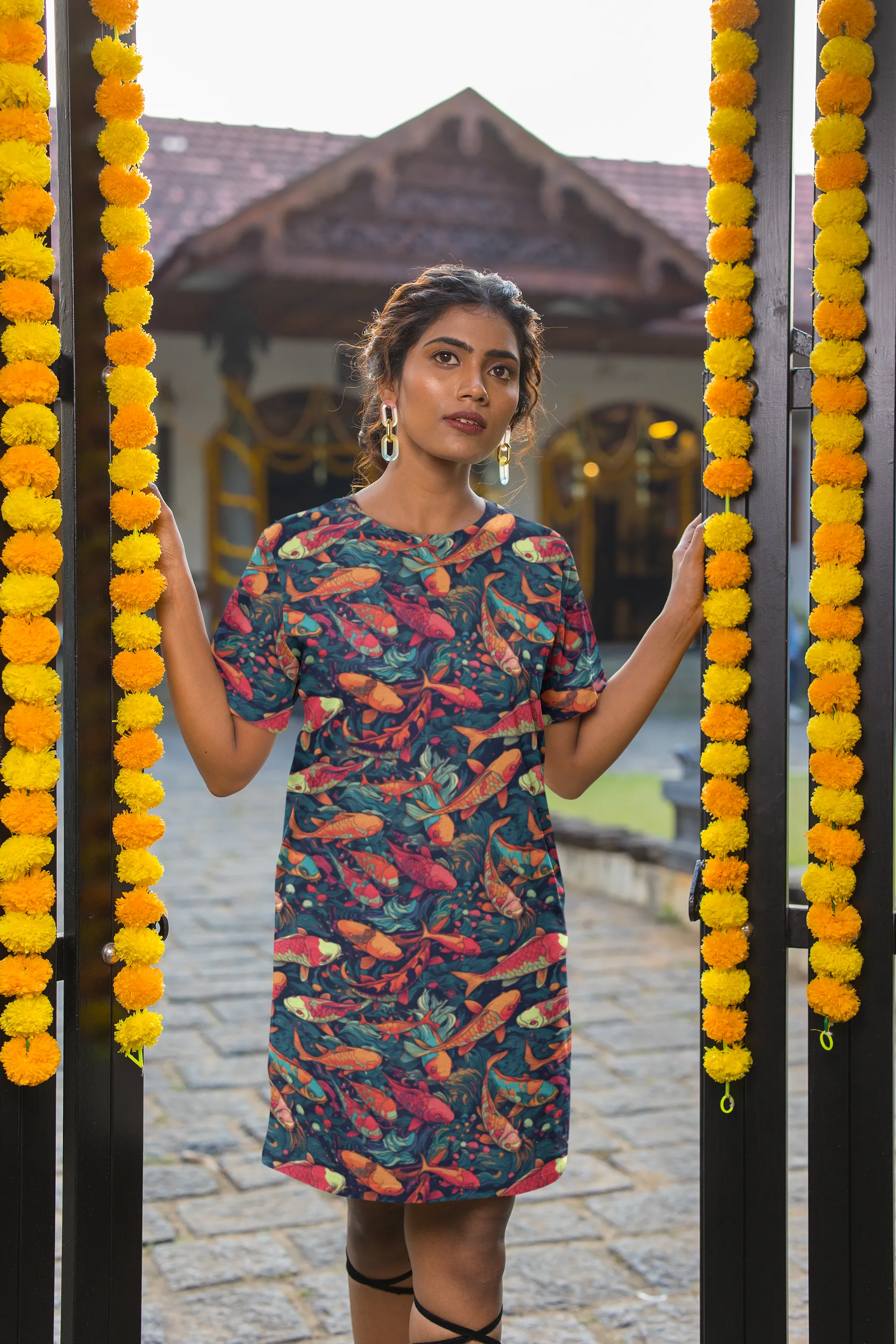 T-Shirt Dress - Koi Menagerie