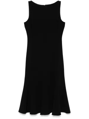 Teori svart ärmlös peplum klänning
