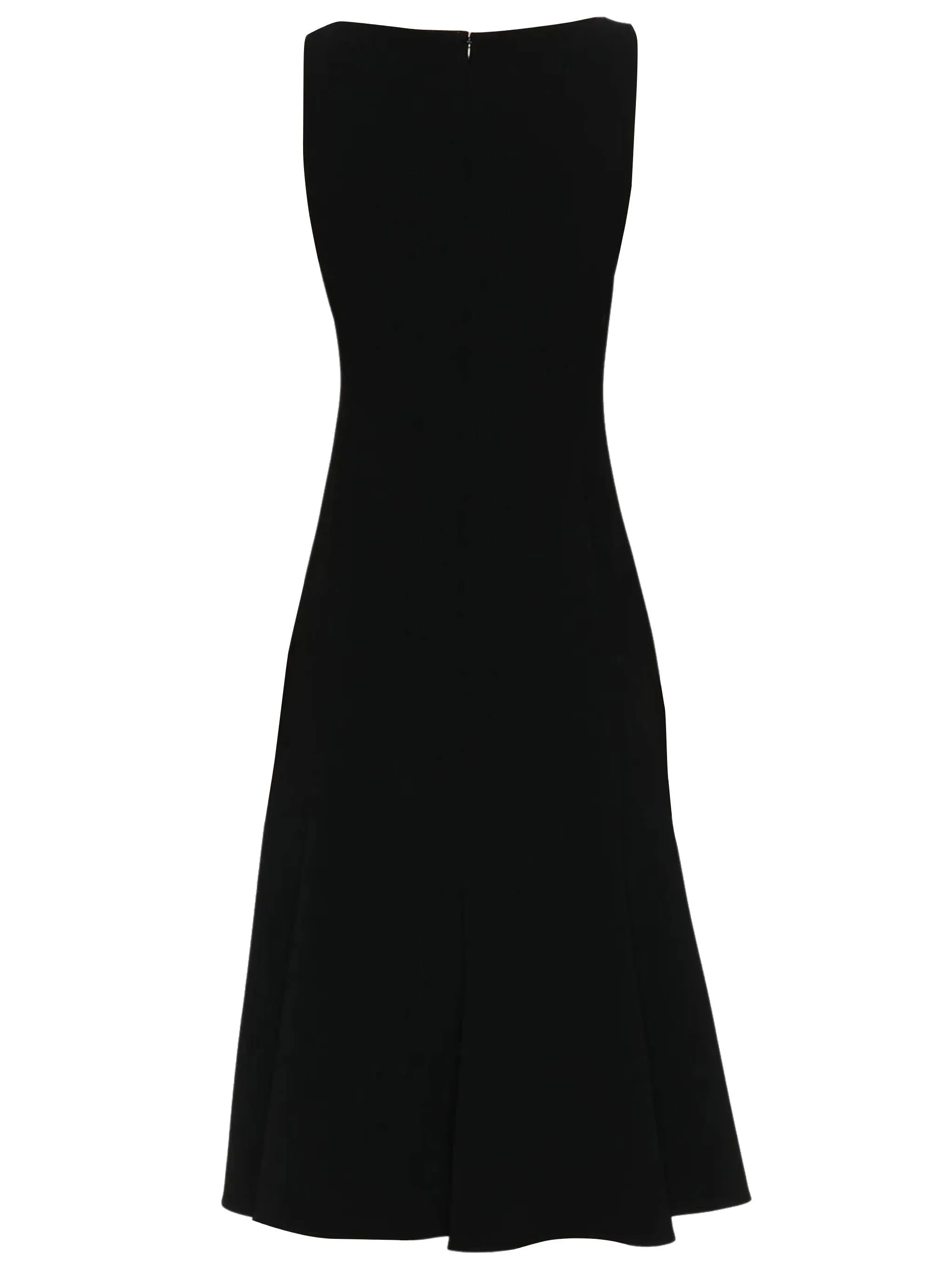 Teori svart ärmlös peplum klänning