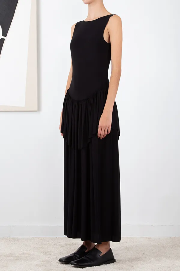 Teriot Jersey Dress in Black