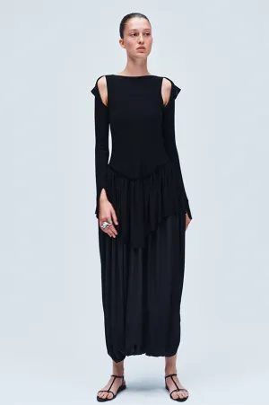 Teriot Jersey Dress in Black