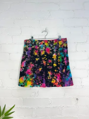 Tie Dye Short Popper Skirt