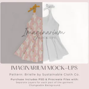 Tie Strap Brielle Peplum Mock Up, Realistic Clothing Mockup for Photoshop and Procreate
