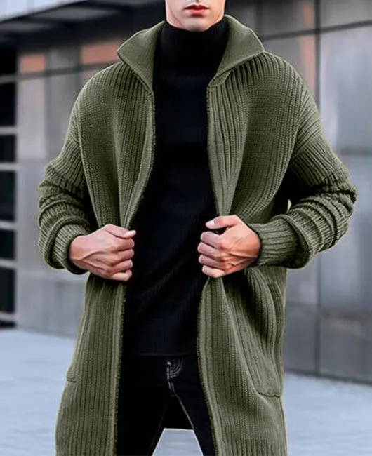 Trevor | long knit cardigan for men