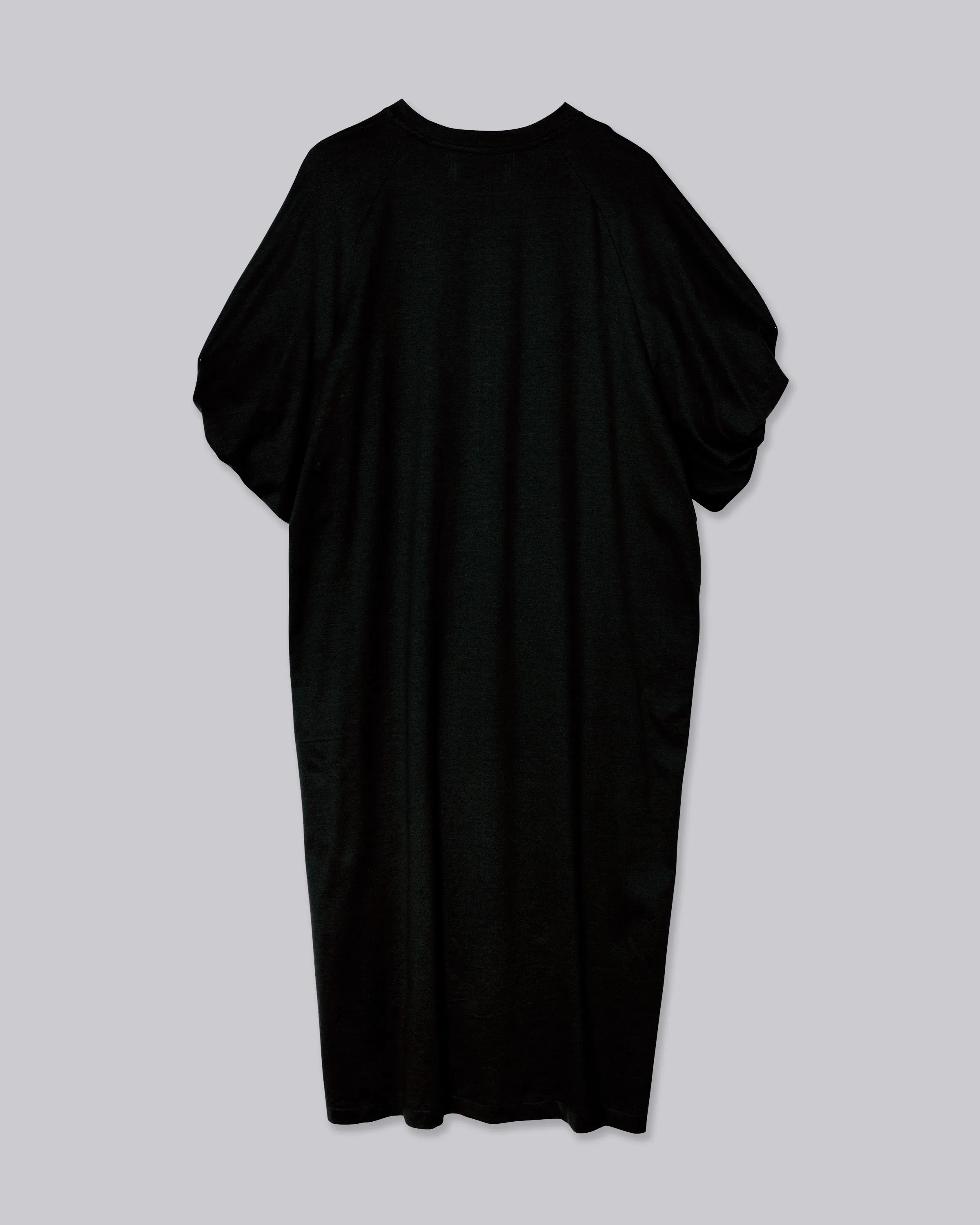 TWISTED SLEEVE TEE DRESS IN BLACK