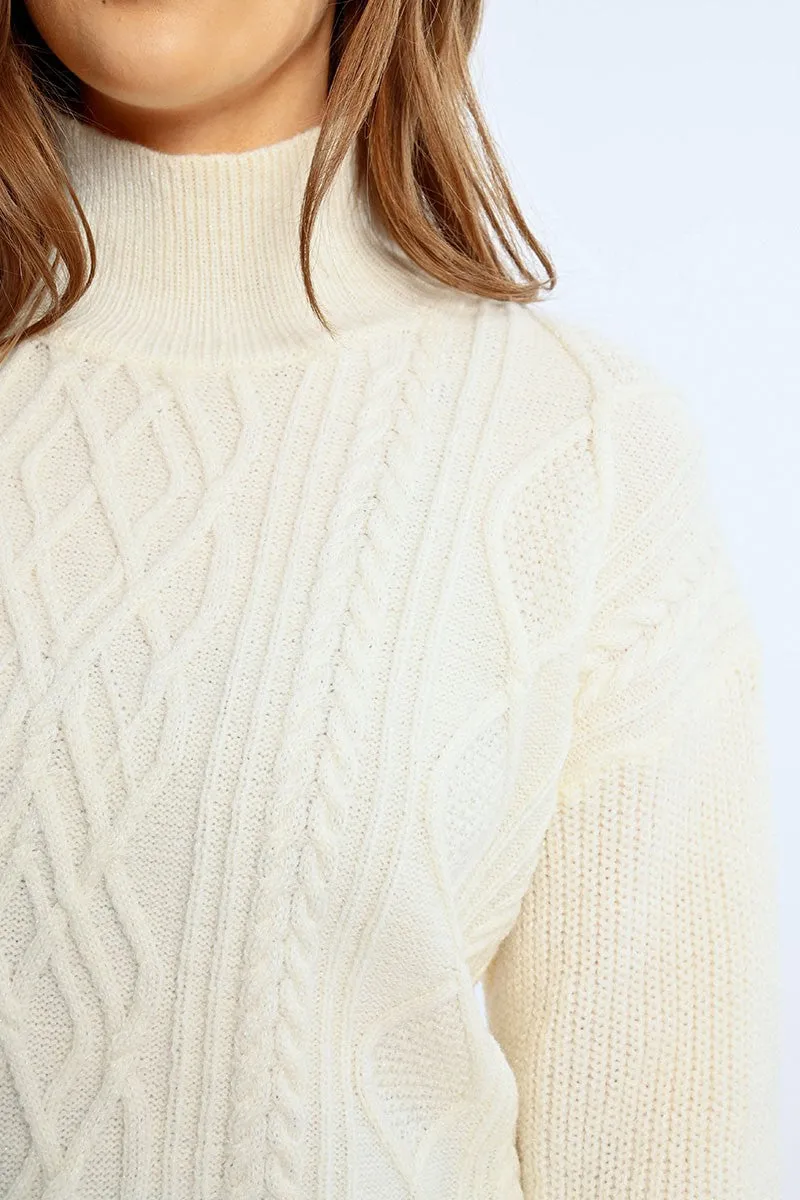 TWISTED SWEATER, HIGH COLLAR